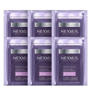 Nexxus Defy Anti-Frizz Sheets with Argan Oil, 6Pack , FREE SHIPPING